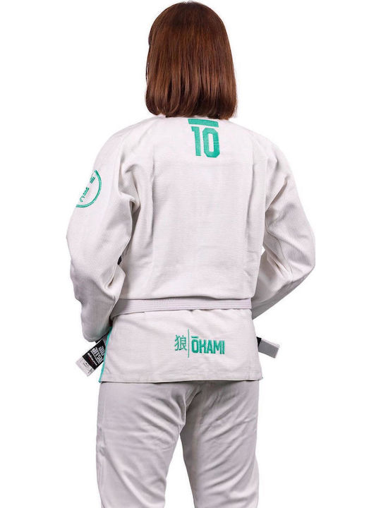 Okami Femei Uniforme Jiu Jitsu brazilian Alb