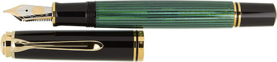 Pelikan Souveran M800 Stilou Fine Verde Cu Cerneală Roșie