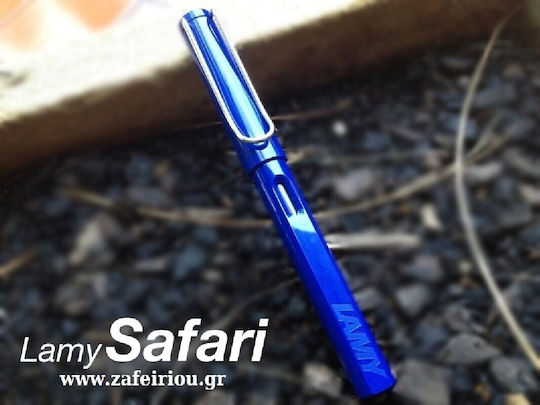 Lamy Safari Füllfederhalter Broad Blau aus Kunststoff mit blauer Tintenfarbe