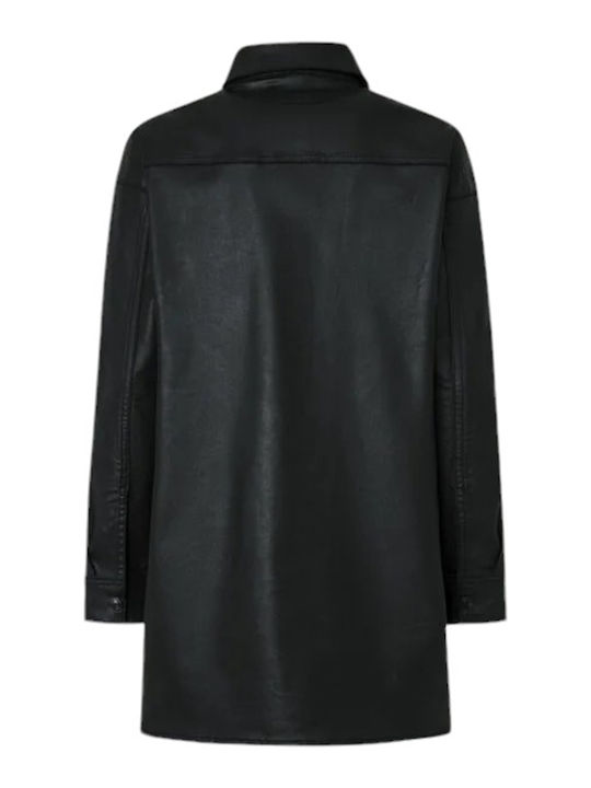 Damen Geprüft Schwarz Overshirt Oversized