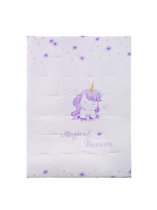 Nima Magical Unicorn Βρεφικό Κουβερλί Βαμβακερό Λιλά 100x140cm