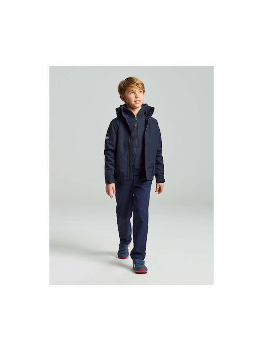 Slam Waterproof Kids Casual Jacket with Lining Blue