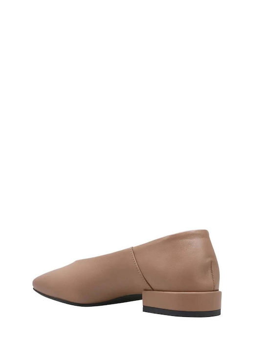 Kalogirou Leather Ballerinas Brown