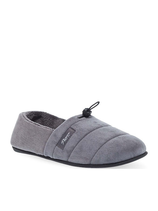 Heel Enclosed Men's Slipper Gray