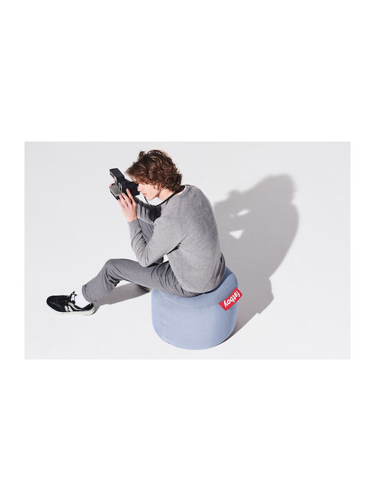Πουφ Hocker Point Stonewashed Misty Blue 50x50x35cm