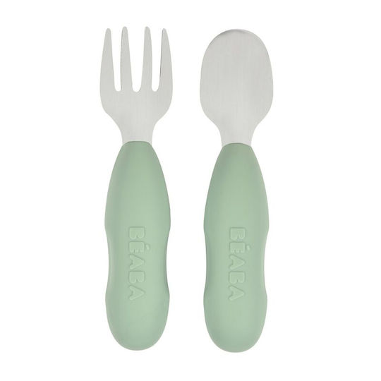 Beaba Set Tacâmuri pentru bebeluși din Metal Verzi
