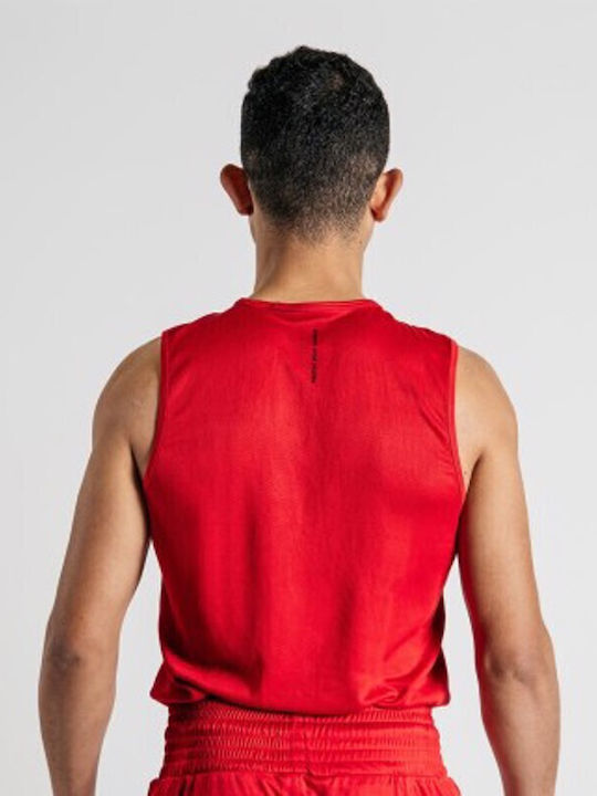 Fujimae Bărbați Fără mâneci Tricou FUJIMAE237 pentru Box Roșie