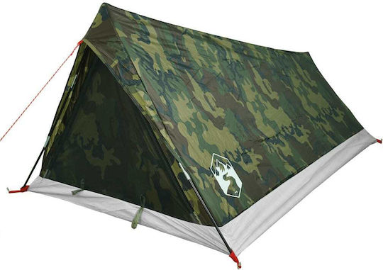 vidaXL Σκηνή Camping Χακί για 2 Άτομα 212x132x90εκ.