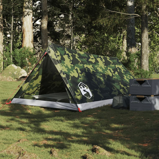 vidaXL Σκηνή Camping Χακί για 2 Άτομα 212x132x90εκ.