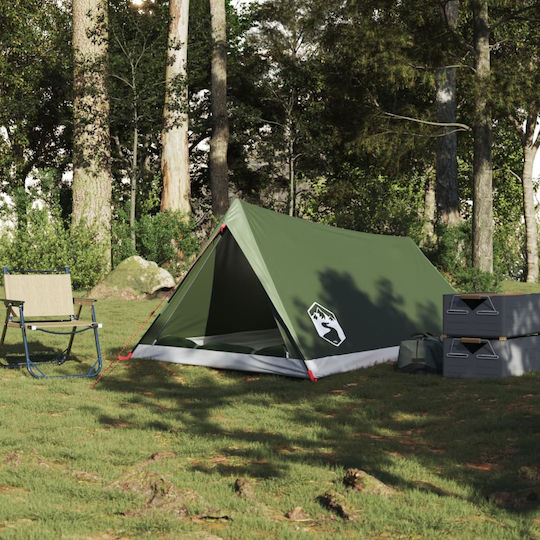 vidaXL Summer Camping Tent Green for 2 People 212x132x90cm