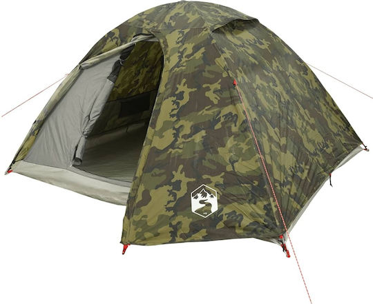 vidaXL Camping Tent Igloo Khaki 3 Seasons for 4 People 268x210x140cm camouflage