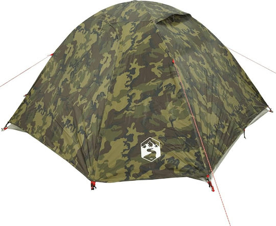 vidaXL Camping Tent Igloo Khaki 3 Seasons for 4 People 268x210x140cm camouflage