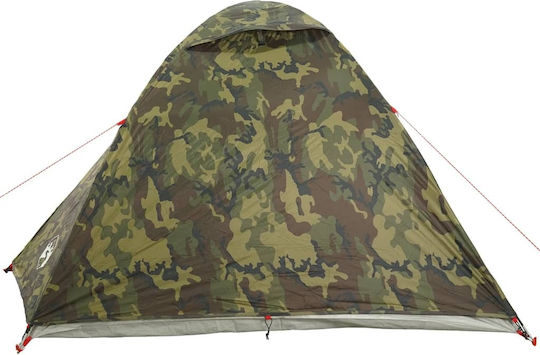 vidaXL Camping Tent Igloo Khaki 3 Seasons for 4 People 268x210x140cm camouflage
