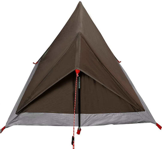 vidaXL Automatic Summer Camping Tent A-Frame Brown for 2 People 212x132x90cm