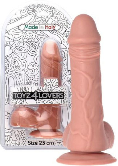 Toyz4lovers Ρεαλιστικό Dildo με Όρχεις και Βεντούζα Flesh 23cm
