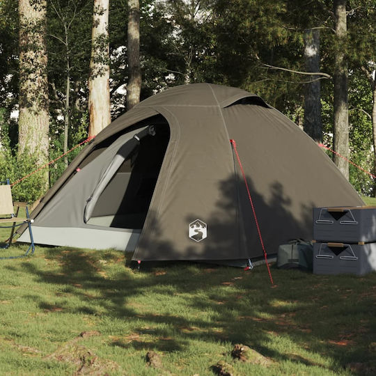 vidaXL Automatic Camping Tent Igloo Brown 3 Seasons for 4 People 268x210x140cm
