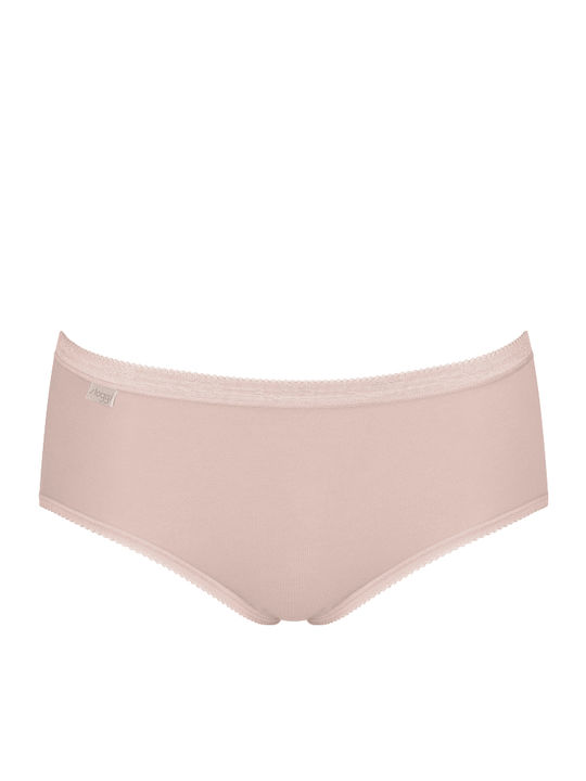 Basic+ Midi C3p Βαμβακερά Women's Slip 3Pack White, Pink, Purple