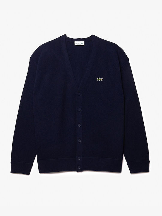 Cardigan Tricotat pentru Bărbați cu Nasturi Navy Blue