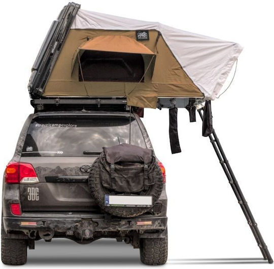 Offlander Fold 4 Sand Cort De Camping Pentru Automobil Maro 3 Anotimpuri Pentru 2 Persoane 210x210x100 cm