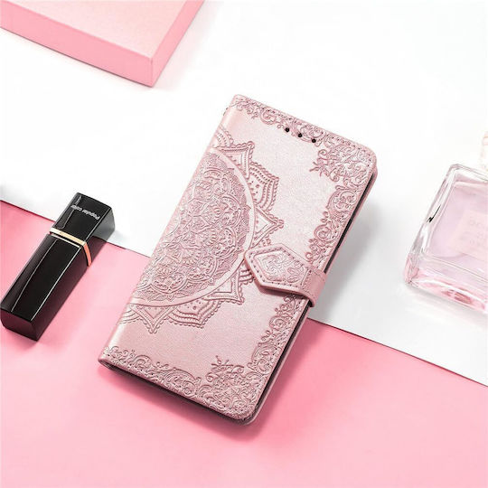 Θήκη Πτερύγιο Oppo A80 Mandala Ροζ Rose Gold