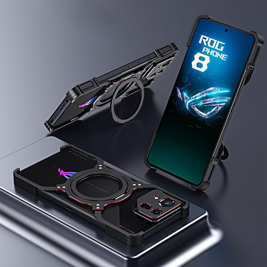 Θήκη Asus Rog Phone 8 5g 8 Pro 5g Kickstand Bumper Κάλυμμα Φακού Magsafe Μαύρο Κό