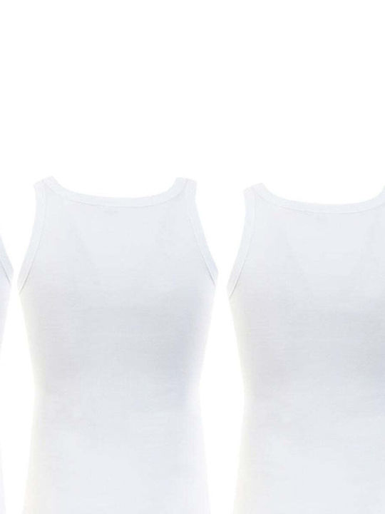 Panda Clothing Men's Undershirts Sleeveless in White Color 3Pack