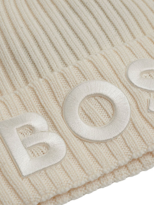 Beanie Γυναικείος Σκούφος Πλεκτός σε Εκρού χρώμα