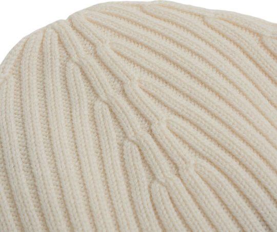 Beanie Γυναικείος Σκούφος Πλεκτός σε Εκρού χρώμα
