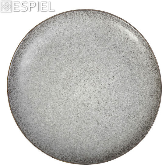 Espiel Etna Πιάτο Ρηχό Κεραμικό Λευκό με Διάμετρο 33.5cm