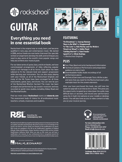 RSL The Rockschool Guitar, Grade 3 & Online Audio (2024) pentru Chitara