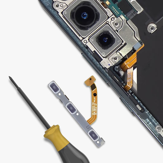 Clappio Power- und Lautstärketastenabdeckung Samsung Galaxy S22 S22 Plus Schwarz
