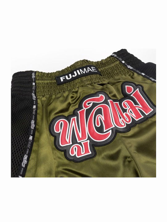 Fujimae Bărbați Shorts Kick/Thai Boxing Verde