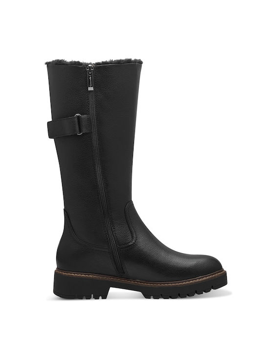 Tamaris Leather Women's Boots Snow Black