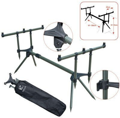 Baracuda Rp1 Rod Pod Fishing Rods 3 Positions