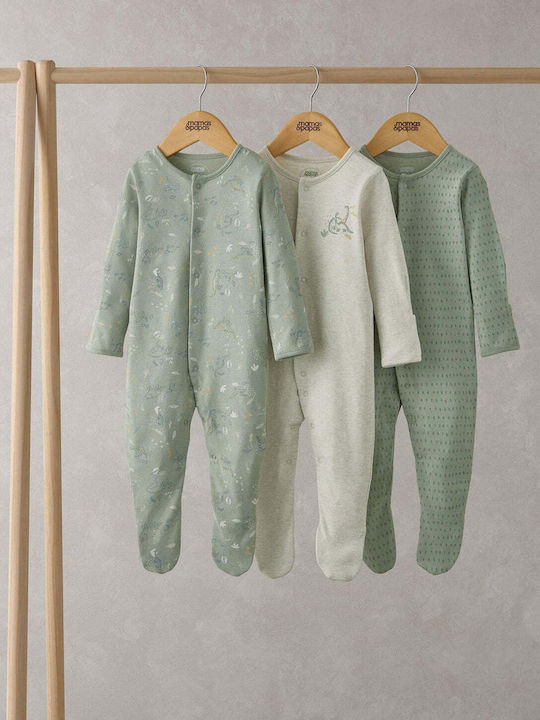 Mamas & Papas Set Baby-Strampler Eukalyptus