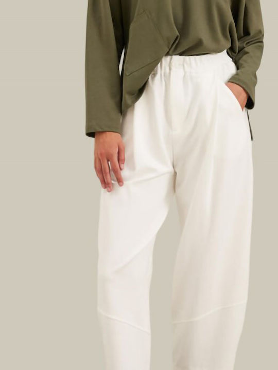 Namaste Women's Fabric Trousers Cream