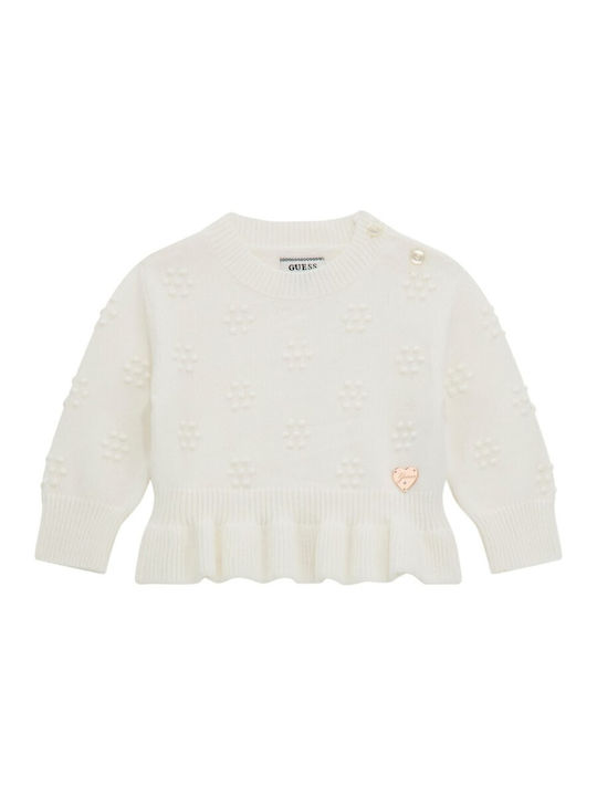 Guess Children's Sweater Long Sleeve White