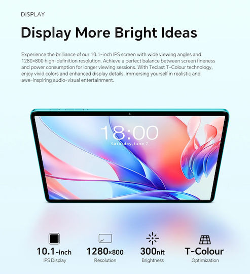 Teclast P30 10.1Inches Tablet (4GB/128GB) Blue