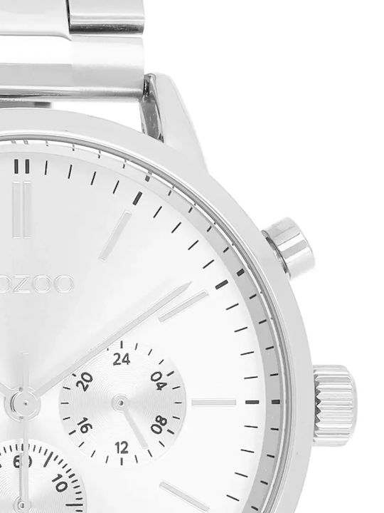 Oozoo Timepieces Women's Watch Chronograph with Silver Metal Bracelet