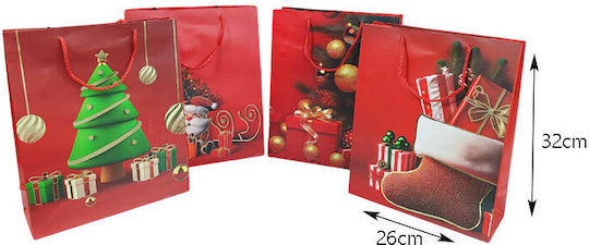 Christmas Gift Bag 26x32 cm 12 Pieces (Various Designs)