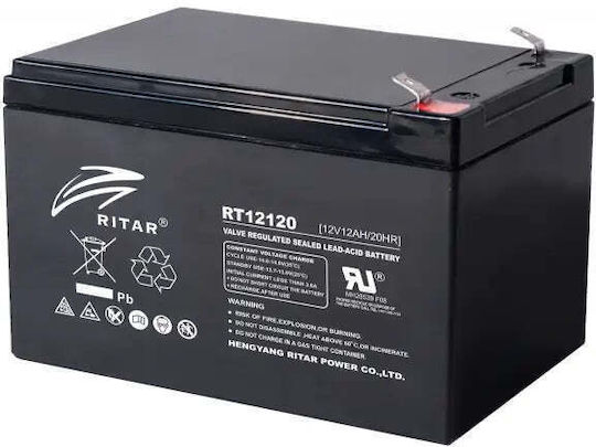Оловна батерия Ritar Rt12120 AGM 12V 12Ah 151 98 95 мм Терминал 2