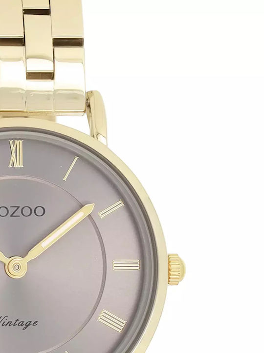 Oozoo Vintage Women's Watch with Gold Metal Bracelet