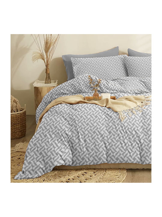 Cokitex Σετ Σεντόνια King Size 260x280εκ. Marta Wind Grey 4τμχ