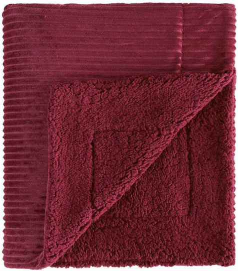 Kentia Spencer Κουβέρτα Γούνινη King Size 260x240εκ. Wine