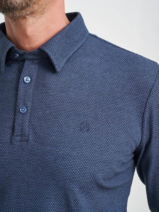 Polo Langarmbluse Blau