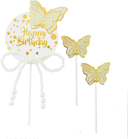 Tpster Happy Birthday Tortendekoration 3Stück