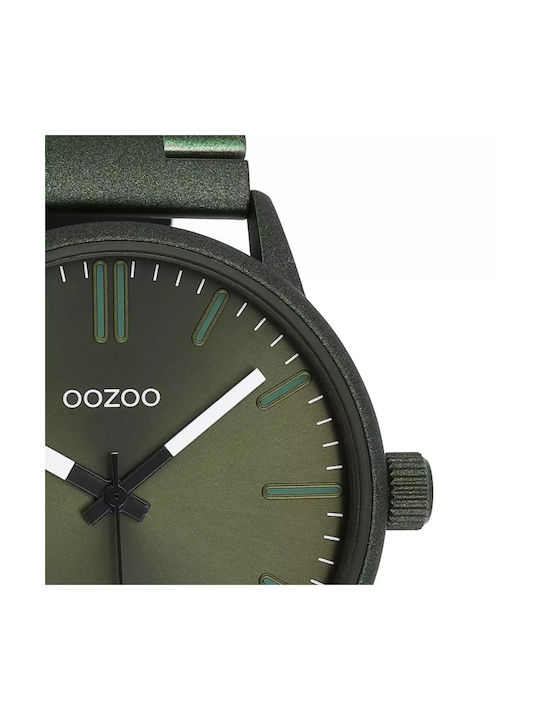 Oozoo Watch with Green Metal Bracelet