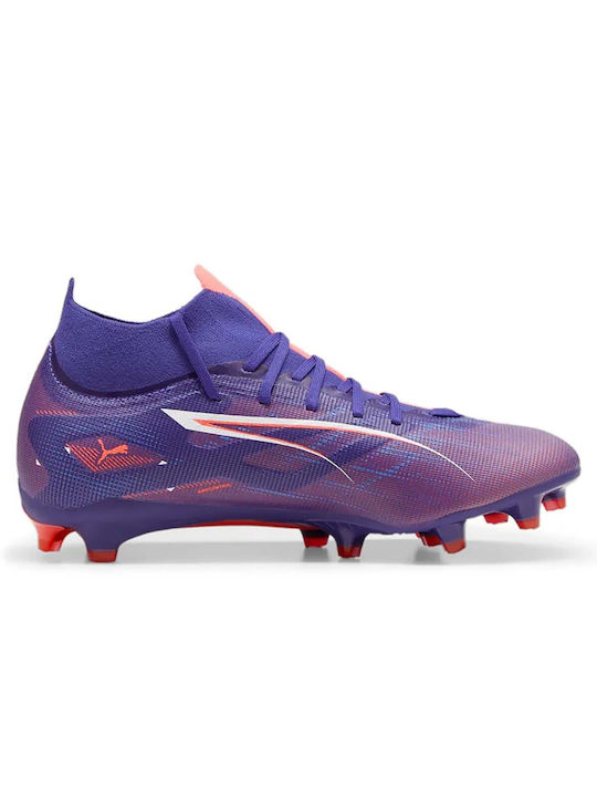 Puma 5 Match+ FG/AG Înalt Pantofi de Fotbal cu crampoane Albastre