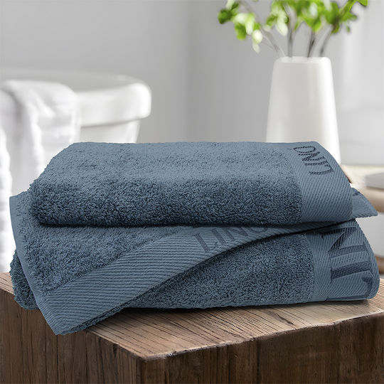 Lino Home Prosop de mână Brandy 40x60cm. Denim Greutate 650gr/m²