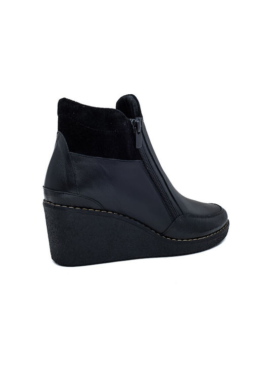 Air Anesis Leather Women's Ankle Boots Platform Black